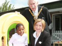 CHILDREN BEAT THE DRUM FOR RELAUNCHED NURSERY