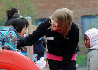child-on-slide